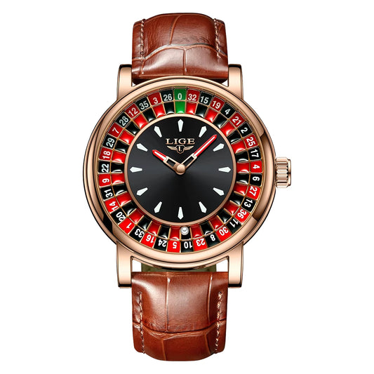Luxury Men's Roulette-Style Watch