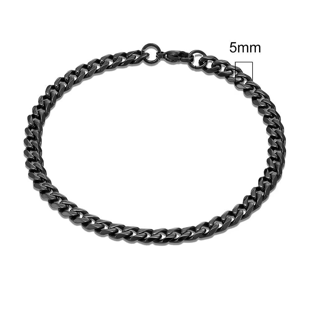 PULSERA MINIMALISTA DE ACERO INOXIDABLE | CADENA CUBANA UNISEX
