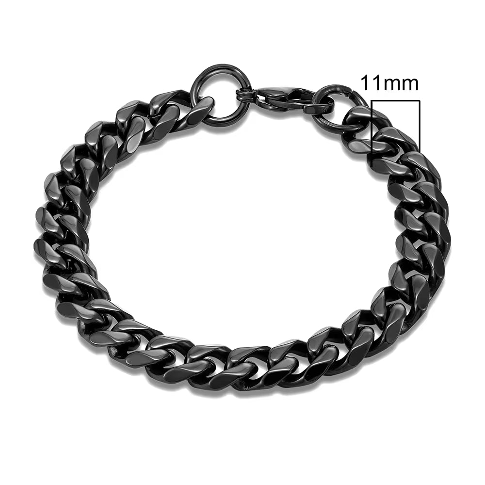 PULSERA MINIMALISTA DE ACERO INOXIDABLE | CADENA CUBANA UNISEX