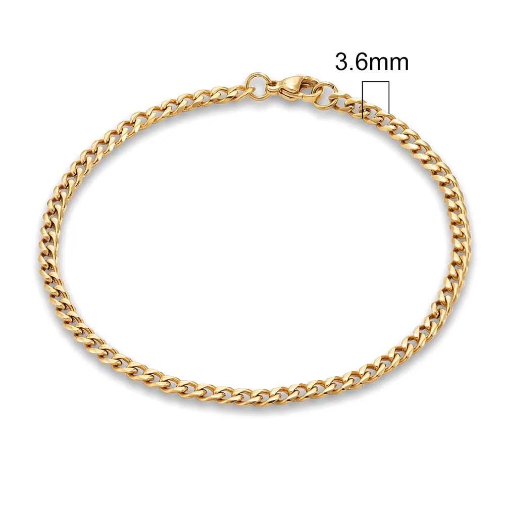 PULSERA MINIMALISTA DE ACERO INOXIDABLE | CADENA CUBANA UNISEX