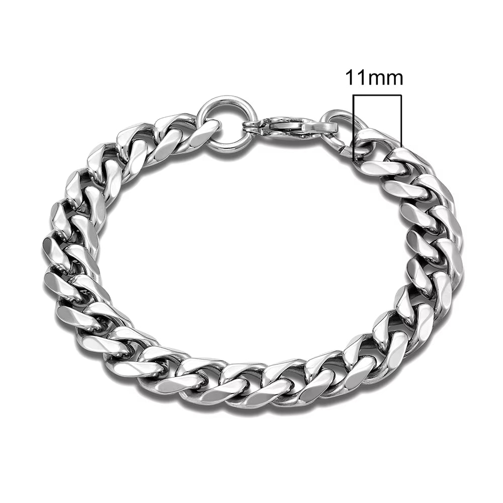 PULSERA MINIMALISTA DE ACERO INOXIDABLE | CADENA CUBANA UNISEX