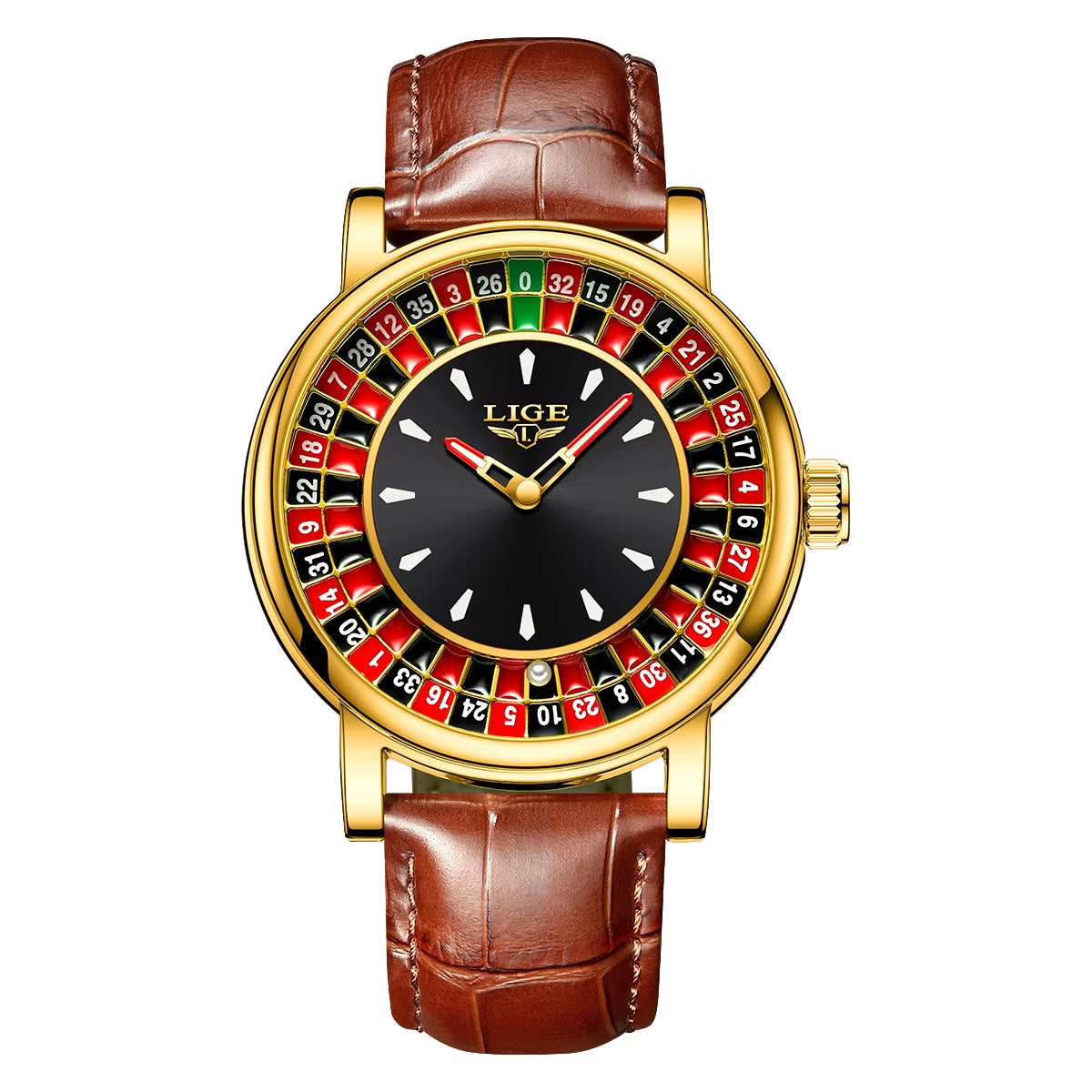 Luxury Men's Roulette-Style Watch