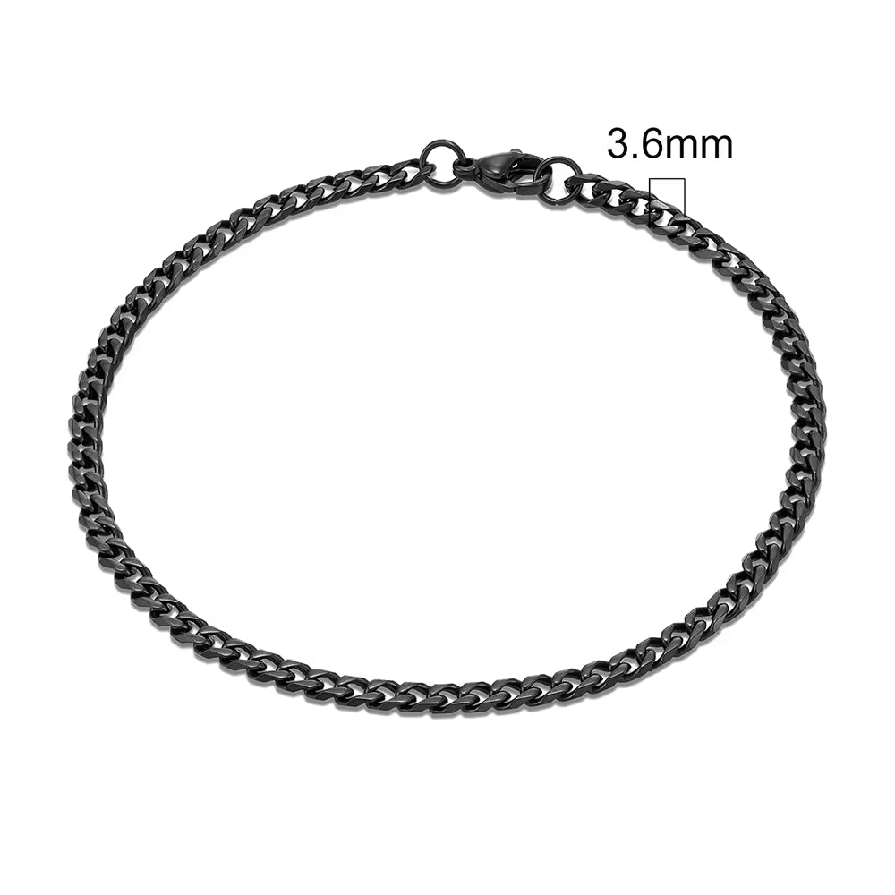PULSERA MINIMALISTA DE ACERO INOXIDABLE | CADENA CUBANA UNISEX