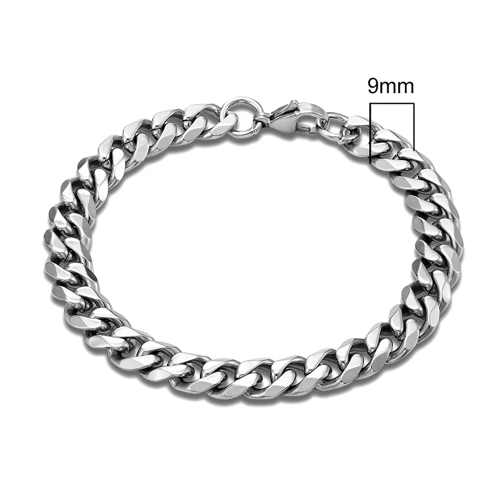 PULSERA MINIMALISTA DE ACERO INOXIDABLE | CADENA CUBANA UNISEX