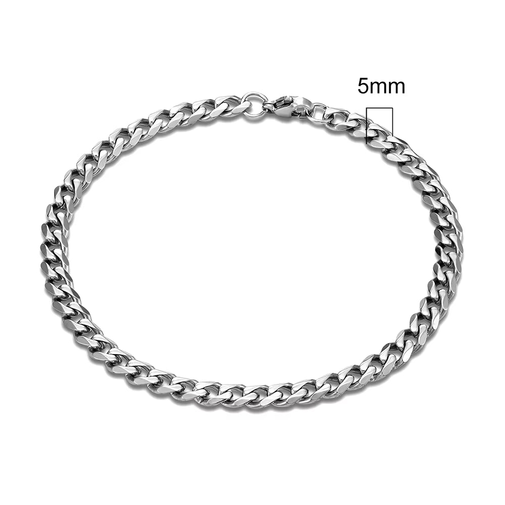 PULSERA MINIMALISTA DE ACERO INOXIDABLE | CADENA CUBANA UNISEX