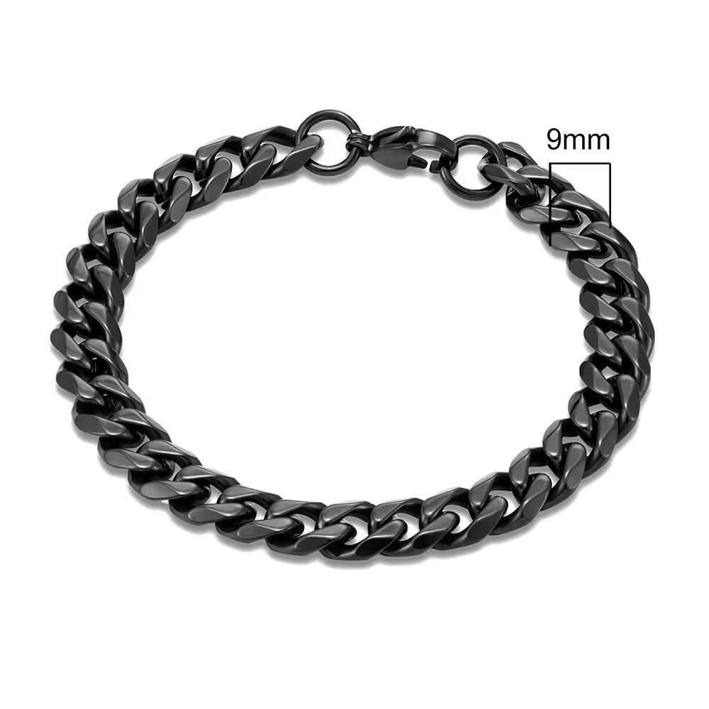 PULSERA MINIMALISTA DE ACERO INOXIDABLE | CADENA CUBANA UNISEX