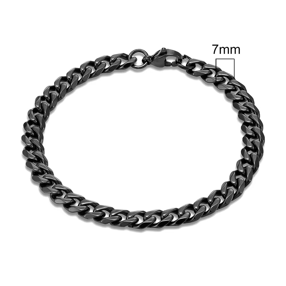 PULSERA MINIMALISTA DE ACERO INOXIDABLE | CADENA CUBANA UNISEX