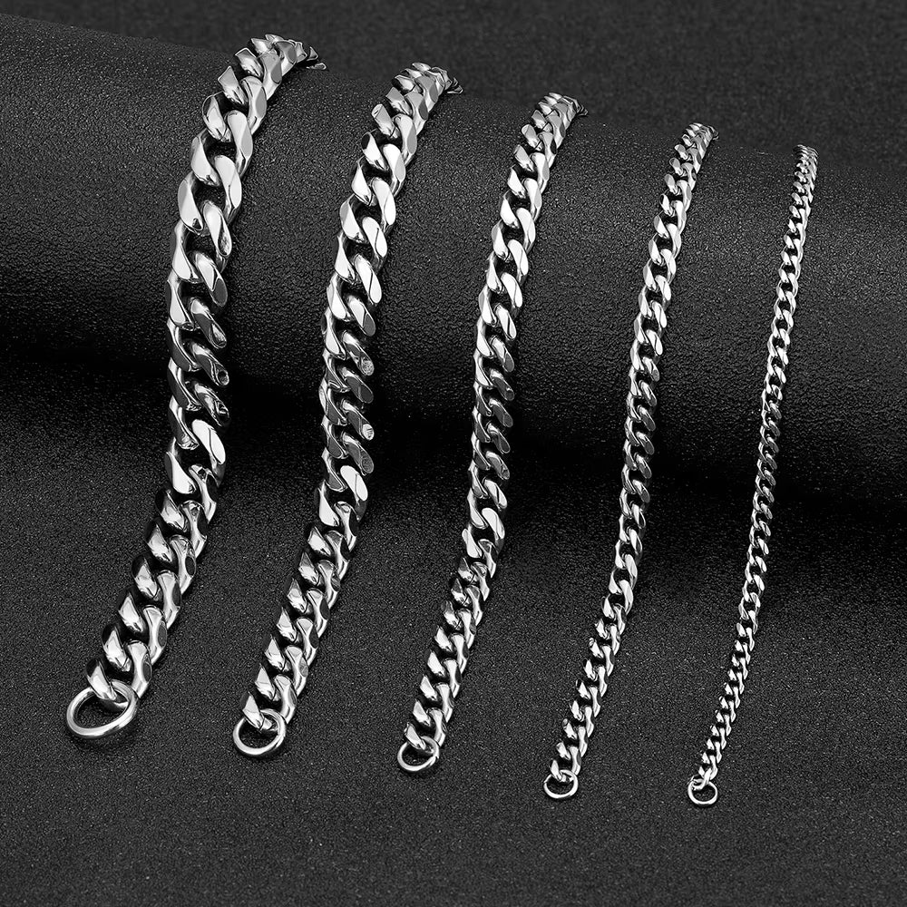 PULSERA MINIMALISTA DE ACERO INOXIDABLE | CADENA CUBANA UNISEX